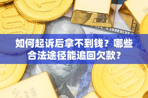 武汉如何起诉后拿不到钱？哪些合法途径能追回欠款？