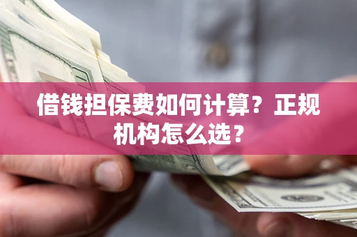 武汉借钱担保费如何计算？正规机构怎么选？