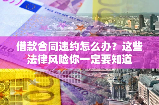 武汉借款合同违约怎么办？这些法律风险你一定要知道