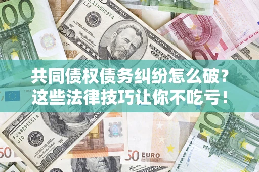 武汉共同债权债务纠纷怎么破？这些法律技巧让你不吃亏！