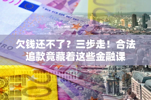 武汉欠钱还不了？三步走！合法追款竟藏着这些金融课
