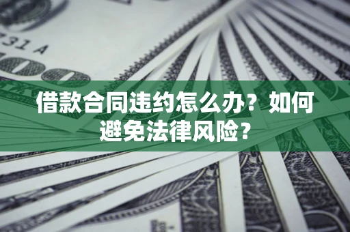 武汉借款合同违约怎么办？如何避免法律风险？