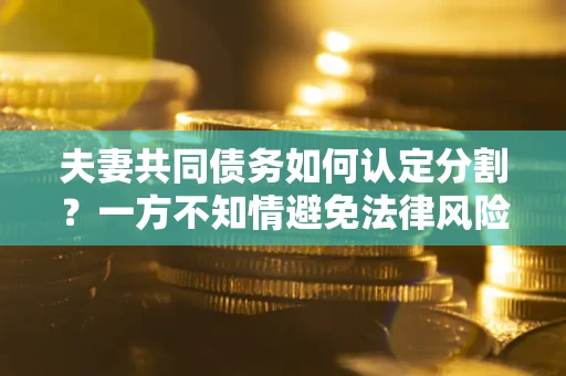 武汉夫妻共同债务如何认定分割？一方不知情避免法律风险必看！